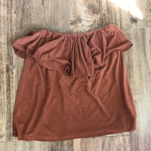 Olivaceous brown strapless medium